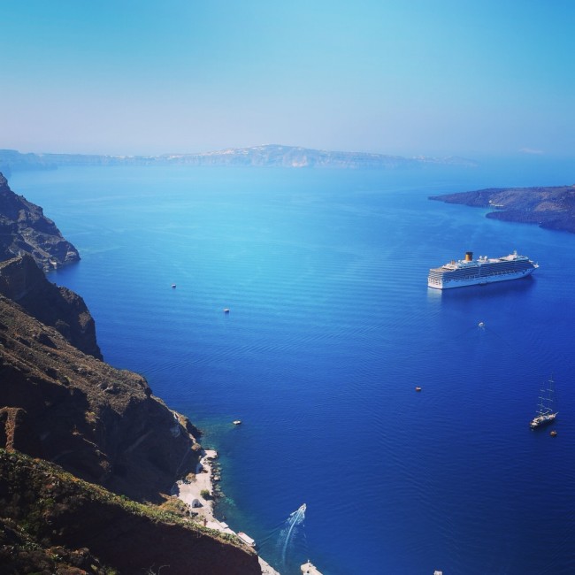 Santorini Fira Ausblick