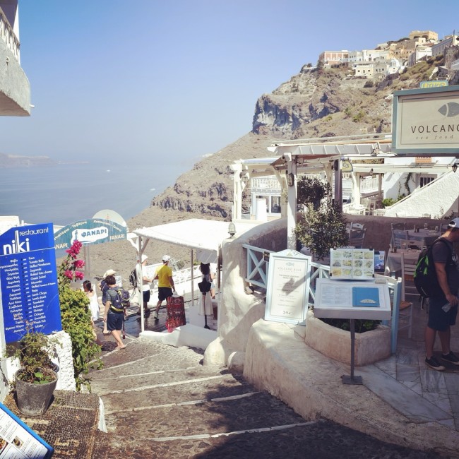 Santorini Fira Treppen