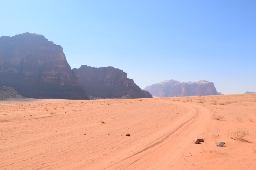 Impressionen von der Wüste Wadi Rum Felsen