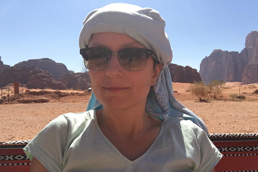 Impressionen von der Wüste Wadi Rum Kopfbedeckung
