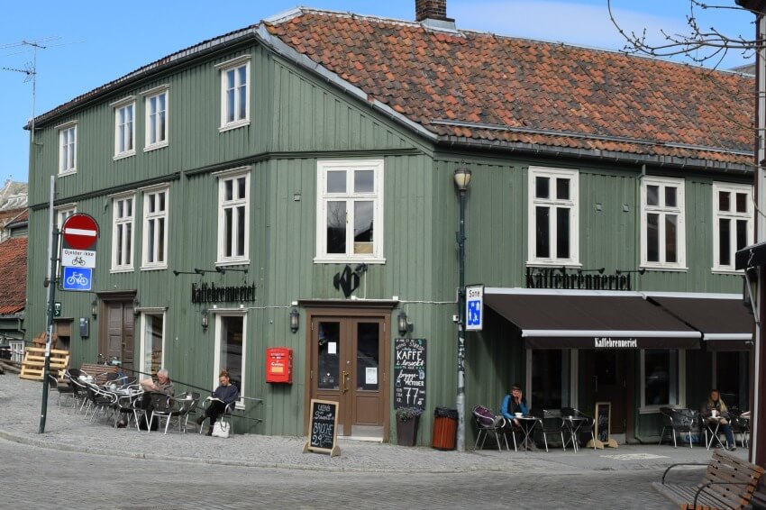 Norwegen - Trondheim Altstadt Café
