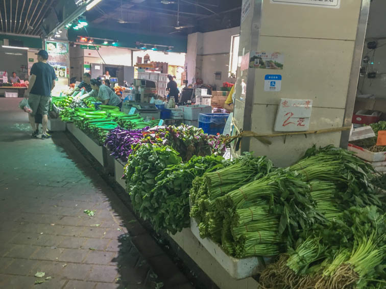 Suzhou Markthalle Gemüse