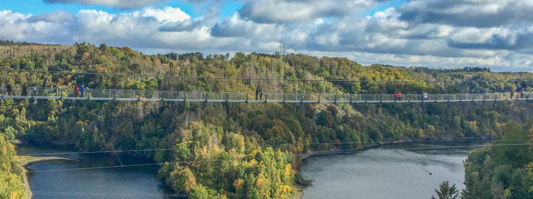 Die längste Hängeseilbrücke in Deutschland